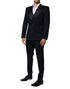 Dolce & Gabbana Black Wool 3 Piece Slim Fit Formal Men Suit